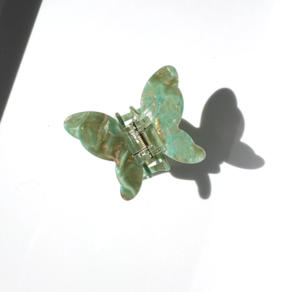 Butterfly Claw Clip | Golden Jade