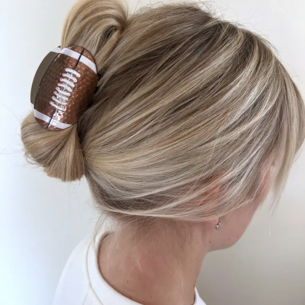 Hand-Painted Claw Clip | Game Day Football