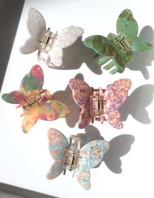 Butterfly Claw Clip | Golden Jade