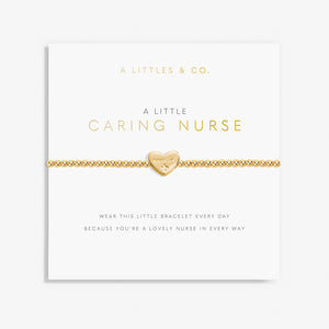 A Little 'Caring Nurse' Bracelet in Gold-Tone Plating