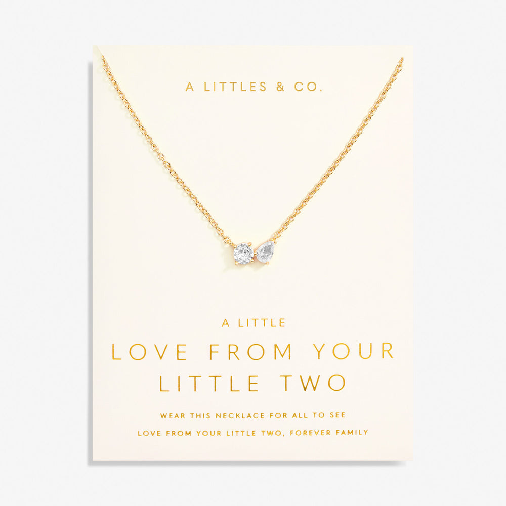 A Little 'Love From Your Little Two' Necklace in Gold-Tone Plating