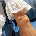 A Little 'Love From Your Little Two' Bracelet in Gold-Tone Plating