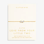 A Little 'Love From Your Little Two' Bracelet in Gold-Tone Plating