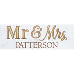 Mr. & Mrs. Carved Sign