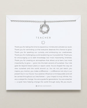 Teacher Necklace | Silver