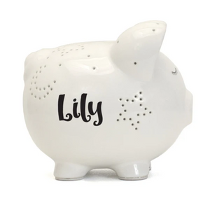 Night Light Piggy Bank | White