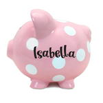 Polka Dot Piggy Bank | Pink