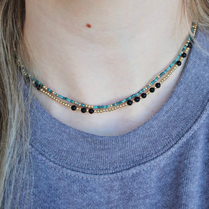 15" Hope Unwritten Gemstone Choker | Matte Onyx