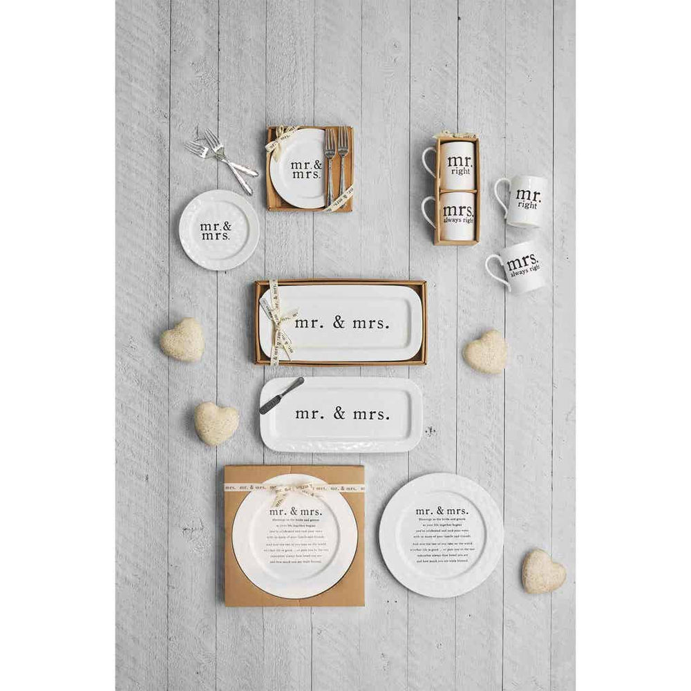 Mr. & Mrs. Ceramic Tray Set