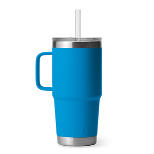 YETI Rambler 25oz Straw Mug: Big Wave Blue