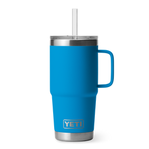 YETI Rambler 25oz Straw Mug: Big Wave Blue