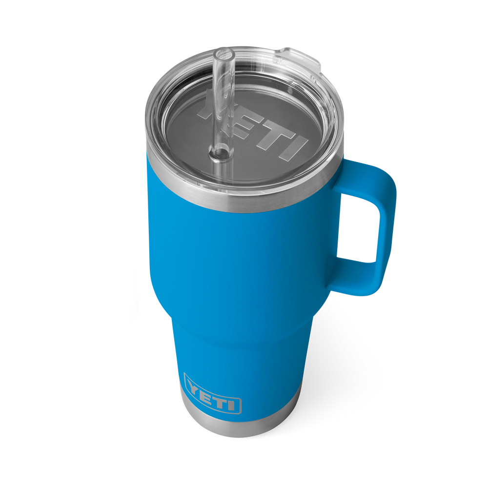 YETI Rambler 35oz Straw Mug: Big Wave Blue