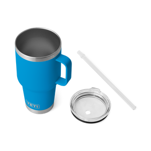 YETI Rambler 35oz Straw Mug: Big Wave Blue