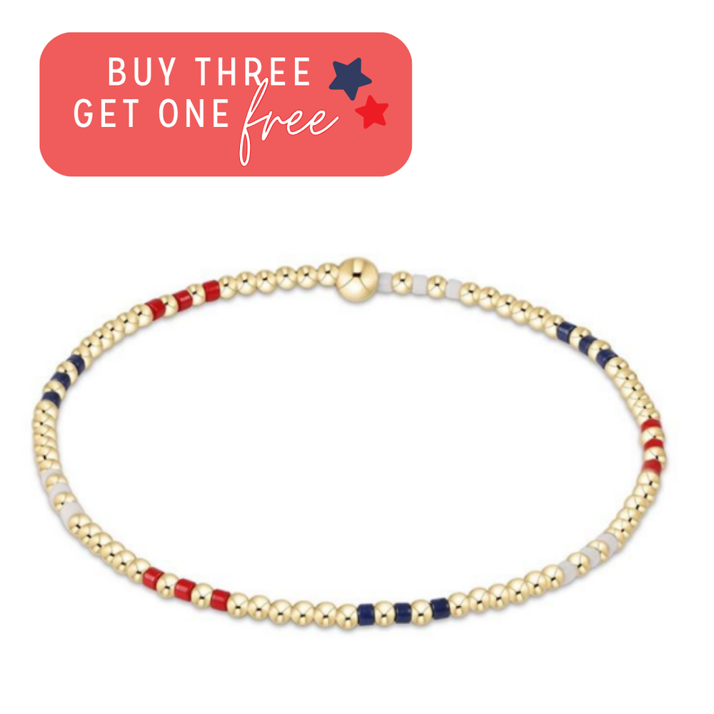 Hope Joy Pattern 2mm Bead Bracelet | Firecracker
