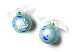 Baby's First Christmas Blue Glass Ornament