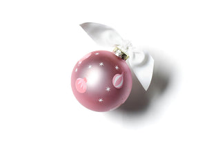 Baby's First Christmas Pink Glass Ornament