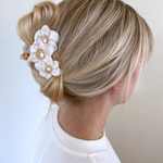 Hand-Painted Claw Clip | Narcissus Flower