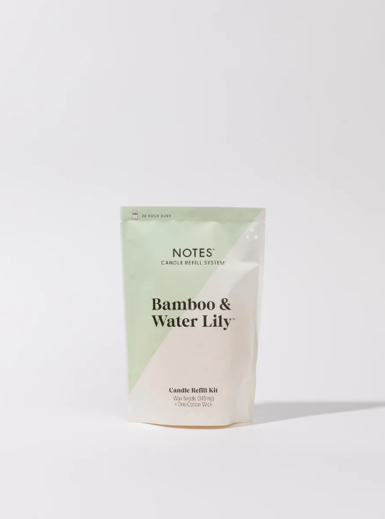 NOTES Candle Refill Kit | Bamboo & Water Lily