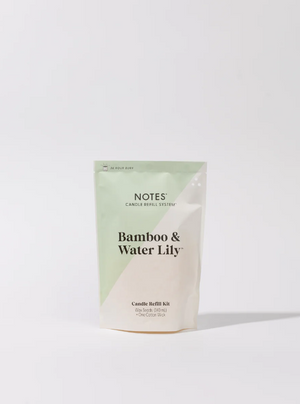 NOTES Candle Refill Kit | Bamboo & Water Lily
