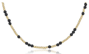 15" Hope Unwritten Gemstone Choker | Matte Onyx