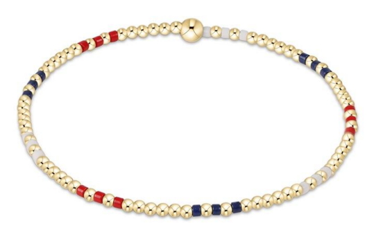 Hope Joy Pattern 2mm Bead Bracelet | Firecracker