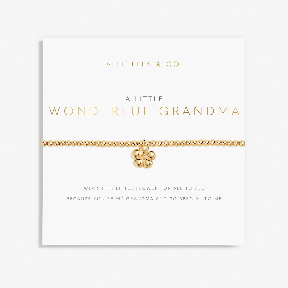 A Little 'Wonderful Grandma' Bracelet in Gold-Tone Plating