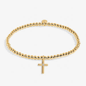 A Little 'Live By Faith' Bracelet in Gold-Tone Plating