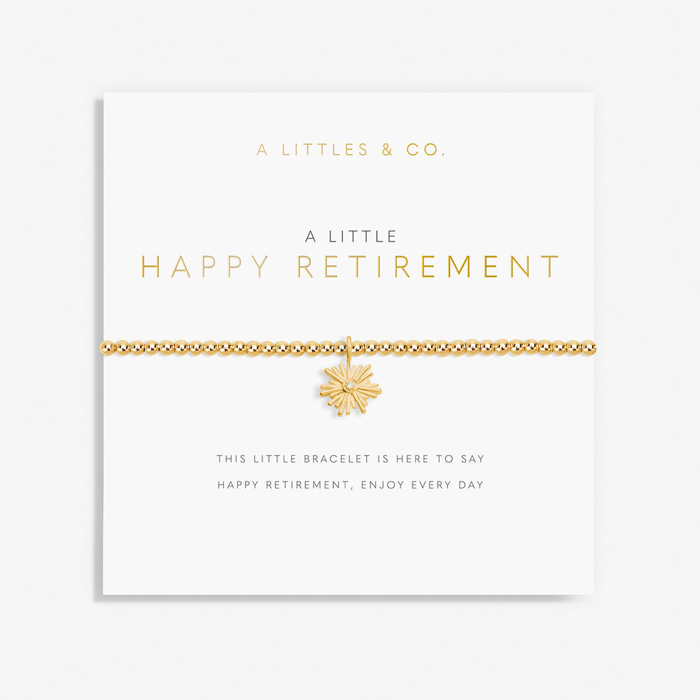 A Little 'Happy Retirement' Bracelet in Gold-Tone Plating