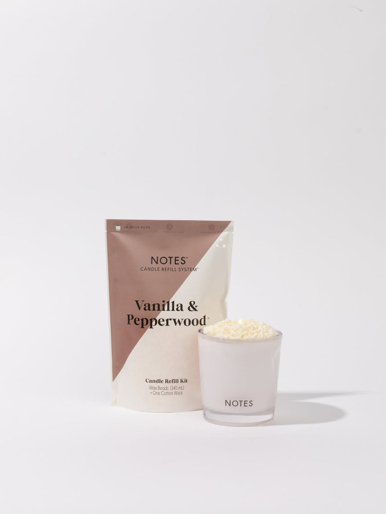 NOTES Candle Refill Kit | Vanilla & Pepperwood