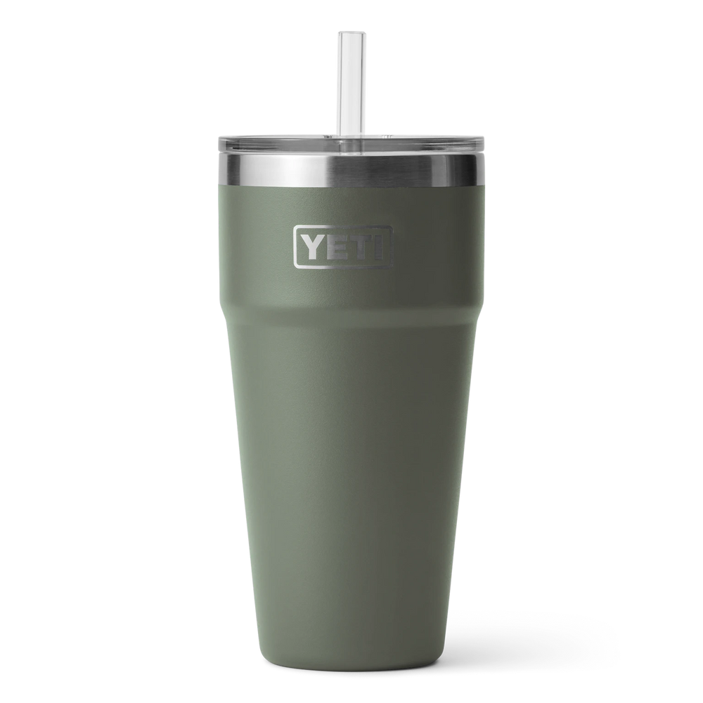 YETI Rambler 26oz Straw Cup: Camp Green