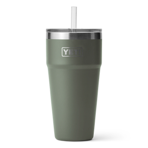 YETI Rambler 26oz Straw Cup: Camp Green