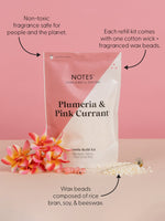 NOTES Candle Refill Kit | Plumeria & Pink Currant