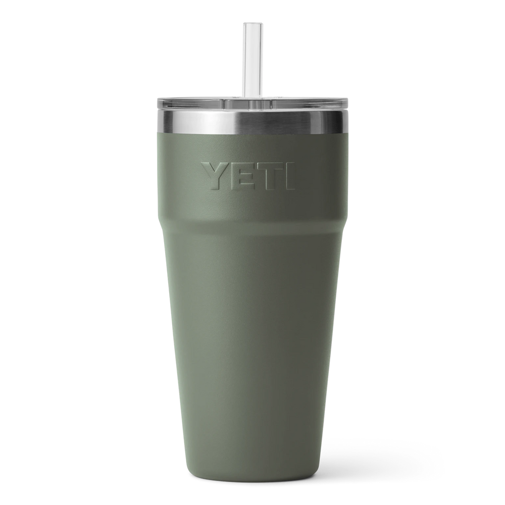 YETI Rambler 26oz Straw Cup: Camp Green