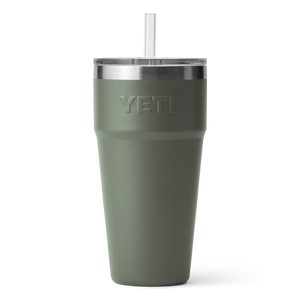 YETI Rambler 26oz Straw Cup: Camp Green