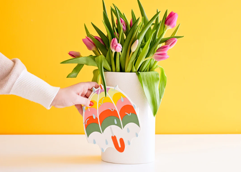HAPPY EVERYTHING! Fiori Grande Attachment In Ceramica – Allegro Vaso Finto Da Fissare A Piatti O Basi – Decorazione Casa
