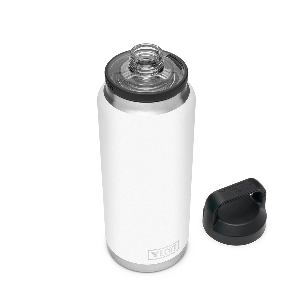 Water Bottle Holder with White Lacing and 36oz (1 Litre) White Yeti