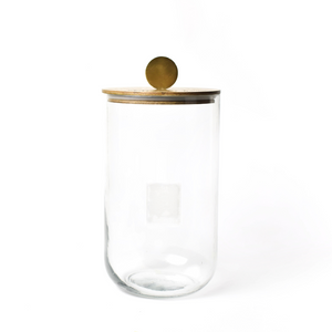 Wooden Lid Big Happy Everything!™ Glass Jar