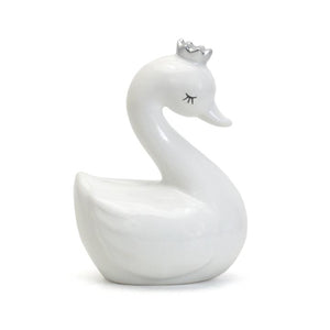 Swan with Silver Crown | White