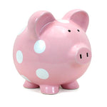 Polka Dot Piggy Bank | Pink