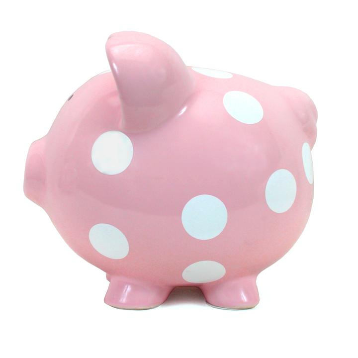 Polka Dot Piggy Bank | Pink