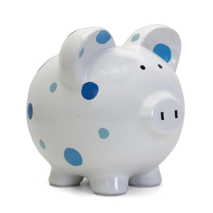 Multi-Dot Piggy Bank | Blue