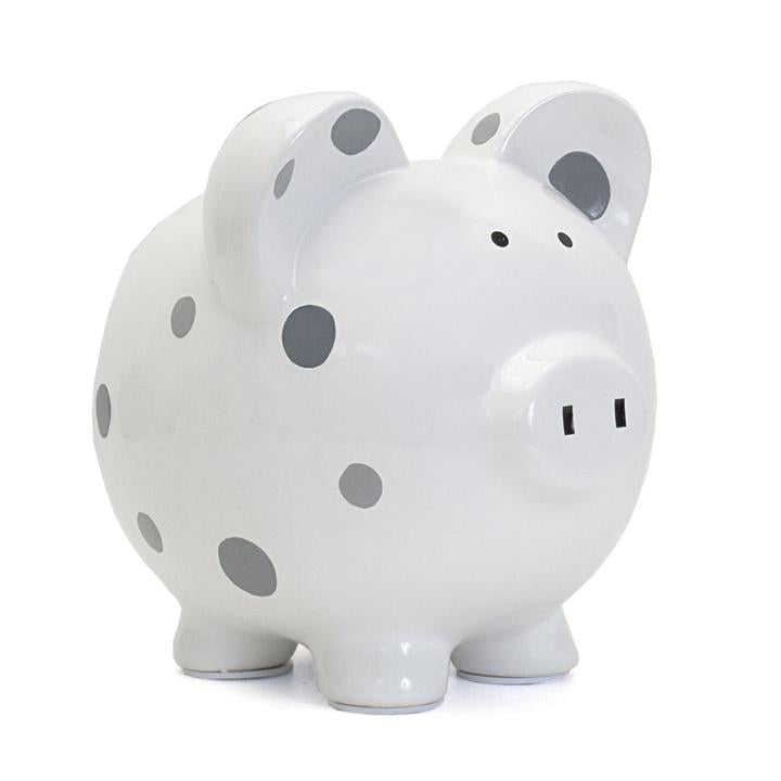 Multi-Dot Piggy Bank | Gray