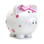 Multi-Dot Piggy Bank | Pink