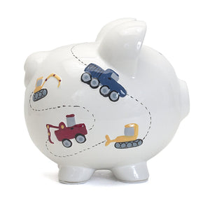 Construction Piggy Bank | White