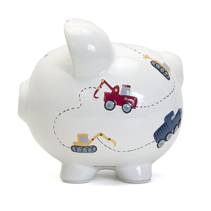 Construction Piggy Bank | White