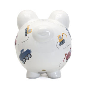 Construction Piggy Bank | White