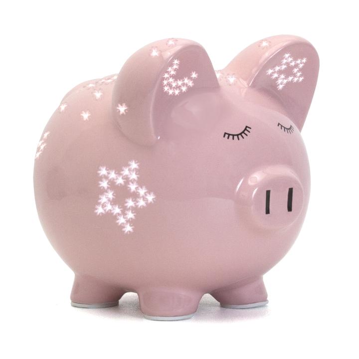 Night Light Piggy Bank | Pink