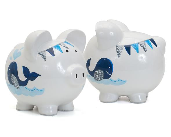 Blue Whale Piggy Bank