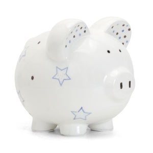 Blue Paper Star Piggy Bank
