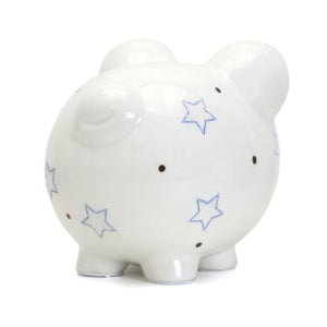 Blue Paper Star Piggy Bank